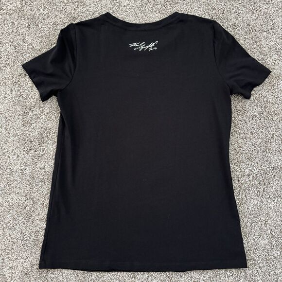Karl Lagerfeld Paris Black Eiffel Tower Silver Studded T-Shirt Size XS - Picture 6 of 10